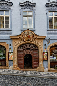 Facade of historic building