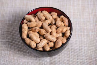 High angle view of breakfast in bowl