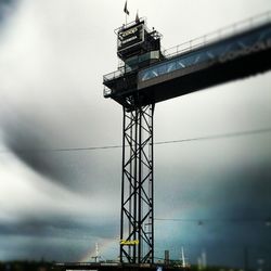 Low angle view of electricity pylon