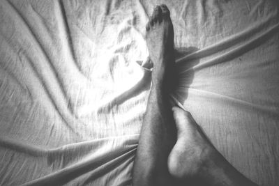 Fabric on bed