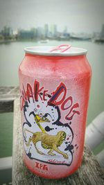 Close-up of red water