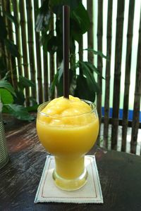 Close-up of drink on table