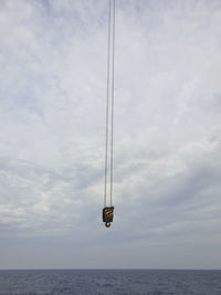 Low angle view of sea against sky