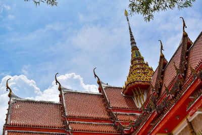 Low angle view of traditional building against sky