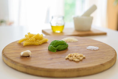 Close-up of food on table