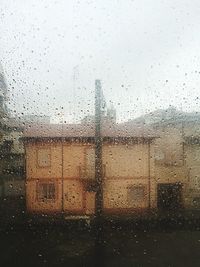 Rain drops on glass window