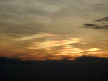 Low angle view of dramatic sky during sunset