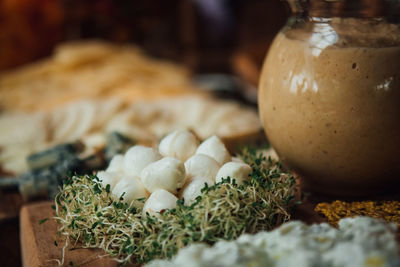 Close-up of food on table