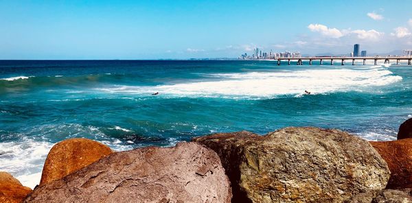 Scenic view of sea against sky