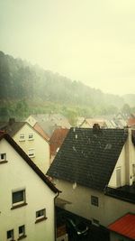 High angle shot of townscape