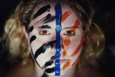 Close-up portrait of young woman