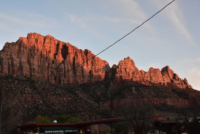 Scenic view of rocky mountains