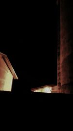 View of illuminated tunnel