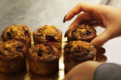 Close-up of woman holding ice cream