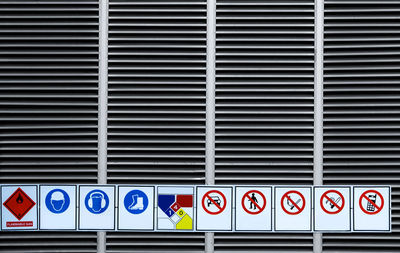 Warning sign chemical storage area installed at chemical storage room wall of factory. safety sign.