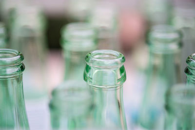 Detail shot of bottles
