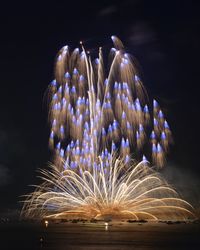 Fireworks display at night