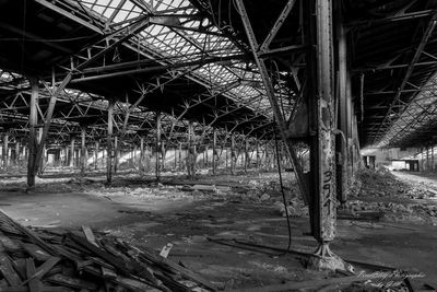 Interior of abandoned building