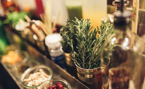 Close-up of food on table