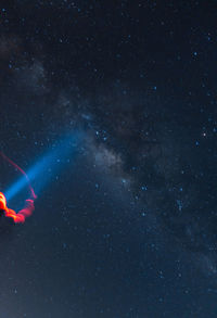 Low angle view of star field against sky at night