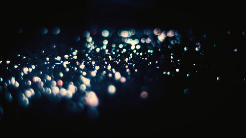 Defocused image of illuminated lights