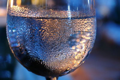 Close-up of water in glass