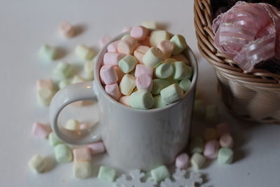 Close-up of hot chocolate on table