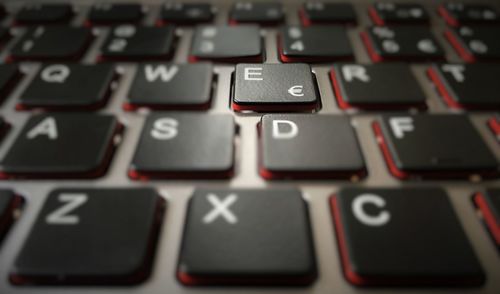 Full frame shot of computer keyboard