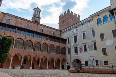 Low angle view of historical building against sky