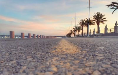 Scenic view of sea against sky at sunset