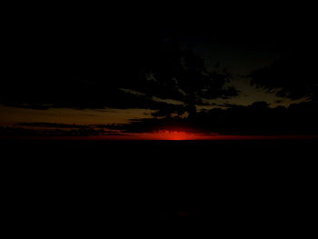 Scenic view of dramatic sky during sunset