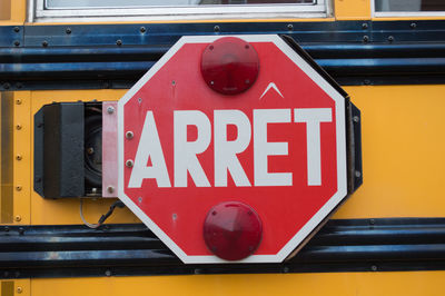 Close-up of arrow symbol