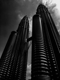 Low angle view of skyscrapers