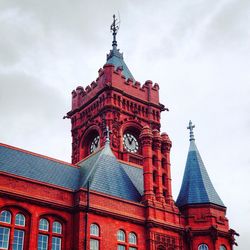 Low angle view of temple building against sky