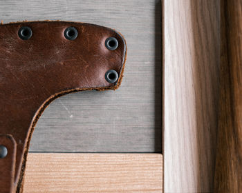 Close-up of wooden door