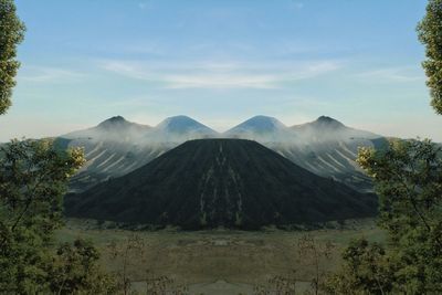 Scenic view of mountain against sky