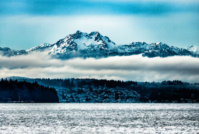 Olympic mountain peak in washington state.