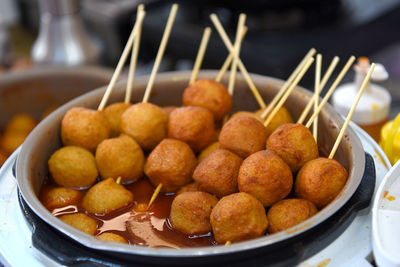 Close-up of sweet food in container