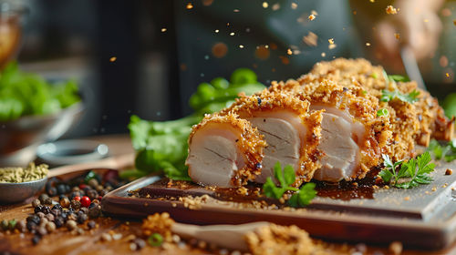 Close-up of food on table
