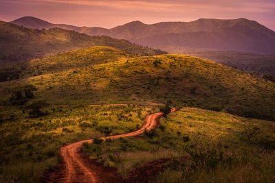 Scenic view of dramatic landscape