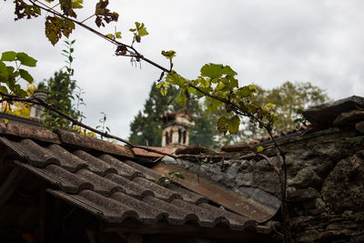 Low angle view of built structure against clear sky