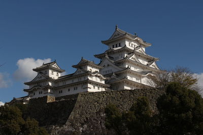 Low angle view of traditional building against sky