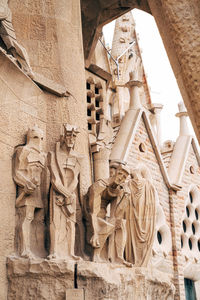 Low angle view of statue of historic building