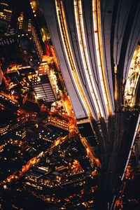 Light trails at night