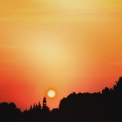 Silhouette of trees at sunset