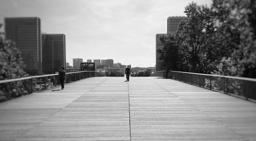 People walking on road