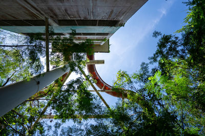 Low angle view of bridge against sky