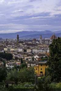 Panoramic view of florence from piazzale michelangelo - tuscany, italy