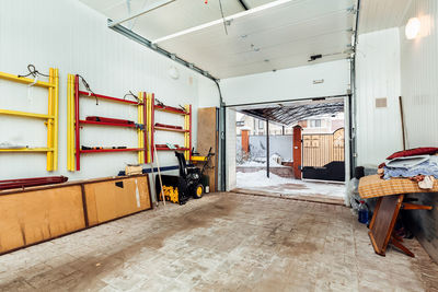 Metal industrial garage door