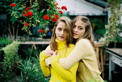 Portrait of two blond girls